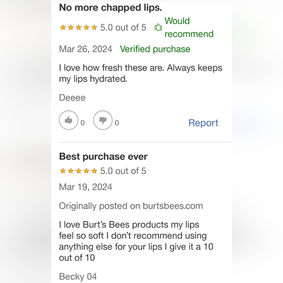 🌸 Burt's Bees Beeswax Lip Balm 4 Pack NIB / NWT - Picture 4 of 11